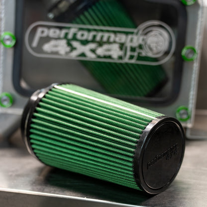 High Flow Air Filter – 4" Inlet, Washable, 4-Layer | Performance 4x4
